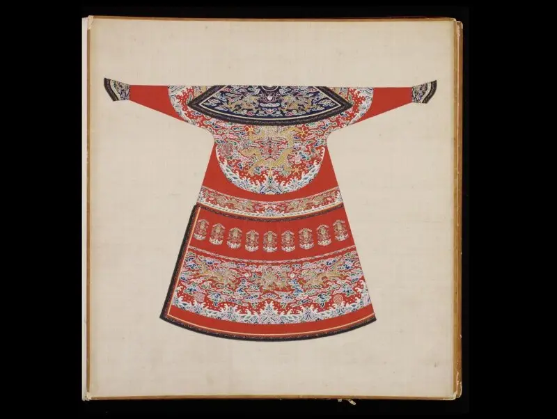 Painting: The Back of a Winter Court Robe Worn by the Emperor — تصویر رکورد موزهٔ ویکتوریا و آلبرت
