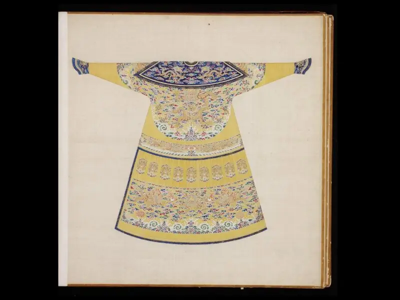 Painting: The Back of a Summer Court Robe Worn by the Emperor — تصویر رکورد موزهٔ ویکتوریا و آلبرت