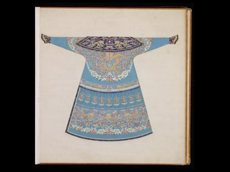 Painting: The Back of a Summer Court Robe Worn by the Emperor — تصویر رکورد موزهٔ ویکتوریا و آلبرت