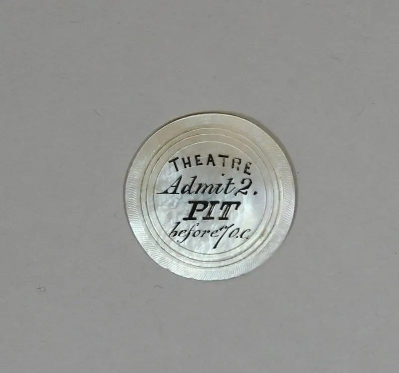 Theatre token — تصویر رکورد موزهٔ ویکتوریا و آلبرت