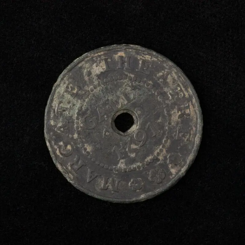 Token: Theatre token for Margate Theatre Royal — تصویر رکورد موزهٔ ویکتوریا و آلبرت