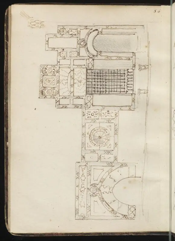 Sketchbook: Façade decoration of a public fountain or sabil, Cairo — تصویر رکورد موزهٔ ویکتوریا و آلبرت