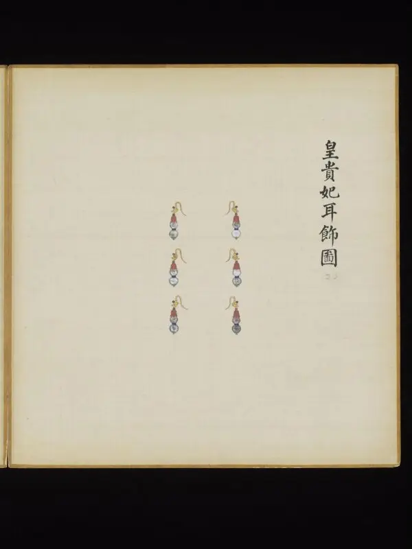 Painting: The Earrings Worn by the Imperial Concubines of the First Rank — تصویر رکورد موزهٔ ویکتوریا و آلبرت