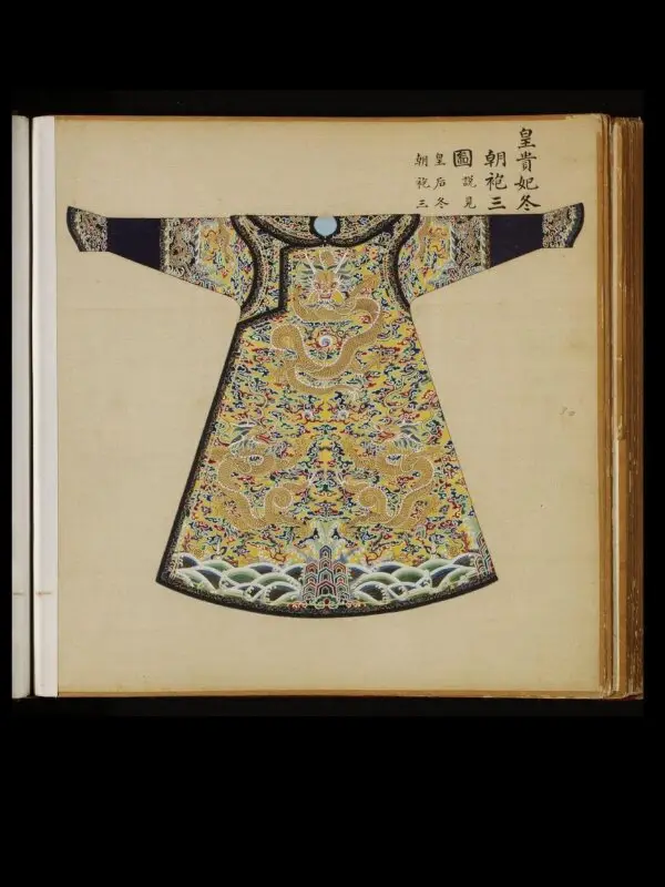 Painting: The Winter Court Robe Worn by the Imperial Concubines of the First Rank — تصویر رکورد موزهٔ ویکتوریا و آلبرت