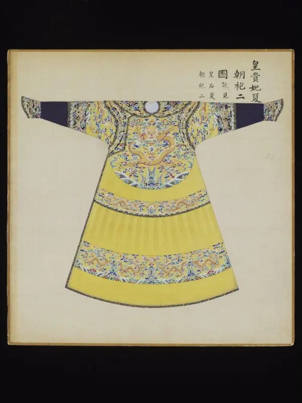 Painting: The Summer Court Robe Worn by the Imperial Concubines of the First Rank — تصویر رکورد موزهٔ ویکتوریا و آلبرت