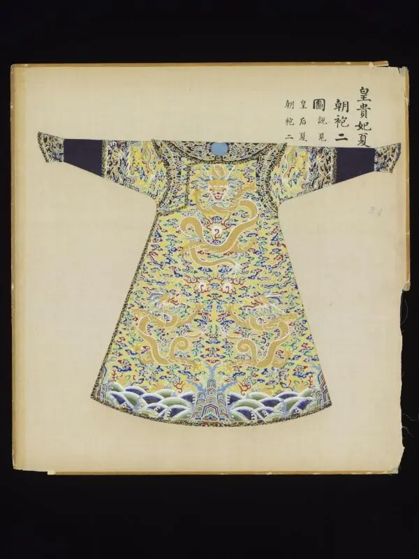 Painting: The Summer Court Robe Worn by the Imperial Concubines of the First Rank — تصویر رکورد موزهٔ ویکتوریا و آلبرت