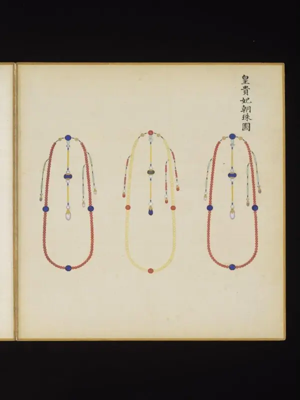 Painting: The Court Bead Necklace Worn by the Imperial Concubines of the First Rank — تصویر رکورد موزهٔ ویکتوریا و آلبرت