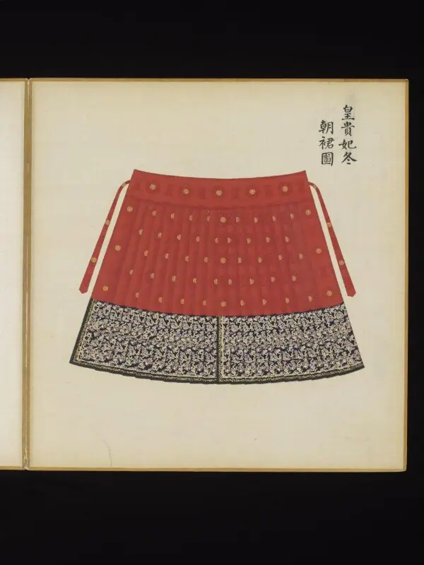 Painting: The Winter Court Skirt Worn by the Imperial Concubines of the First Rank — تصویر رکورد موزهٔ ویکتوریا و آلبرت