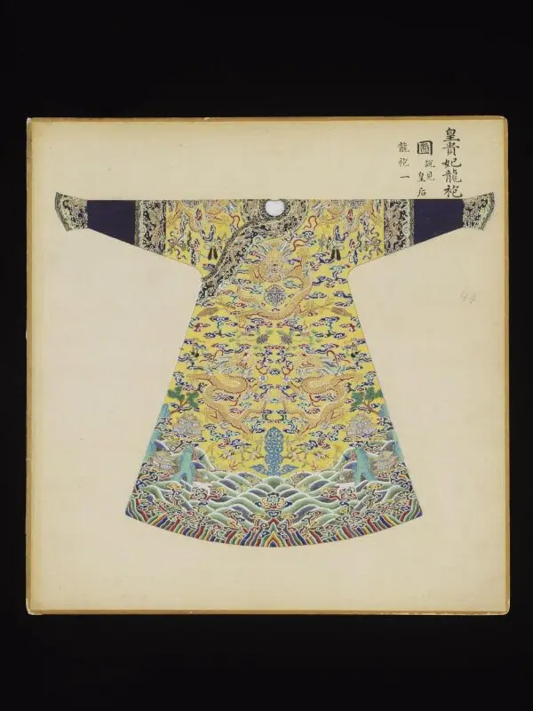 Painting: The Dragon Robe Worn by the Imperial Concubines of the First Rank — تصویر رکورد موزهٔ ویکتوریا و آلبرت