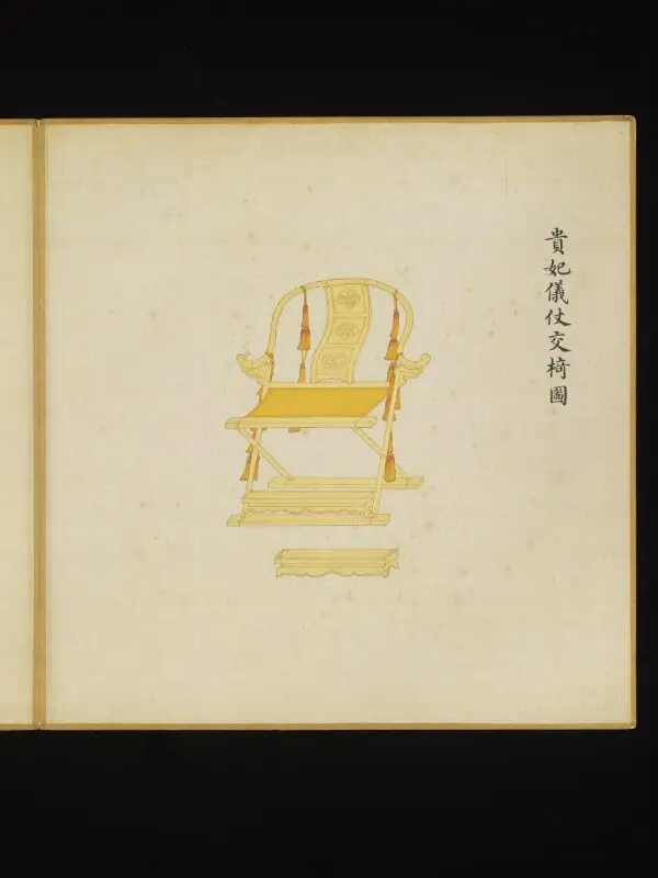 Painting: The State Reception Chair Carried by the Guard of the Imperial Concubines of the First Rank — تصویر رکورد موزهٔ ویکتوریا و آلبرت