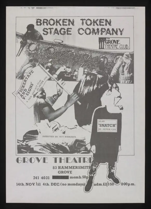 Poster: Tickertape and V-Signs — تصویر رکورد موزهٔ ویکتوریا و آلبرت