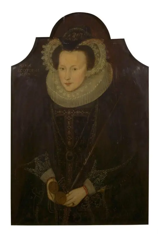 Oil painting: Mary Stuart, Queen of Scots, with an Open Watch in Her Hand — تصویر رکورد موزهٔ ویکتوریا و آلبرت