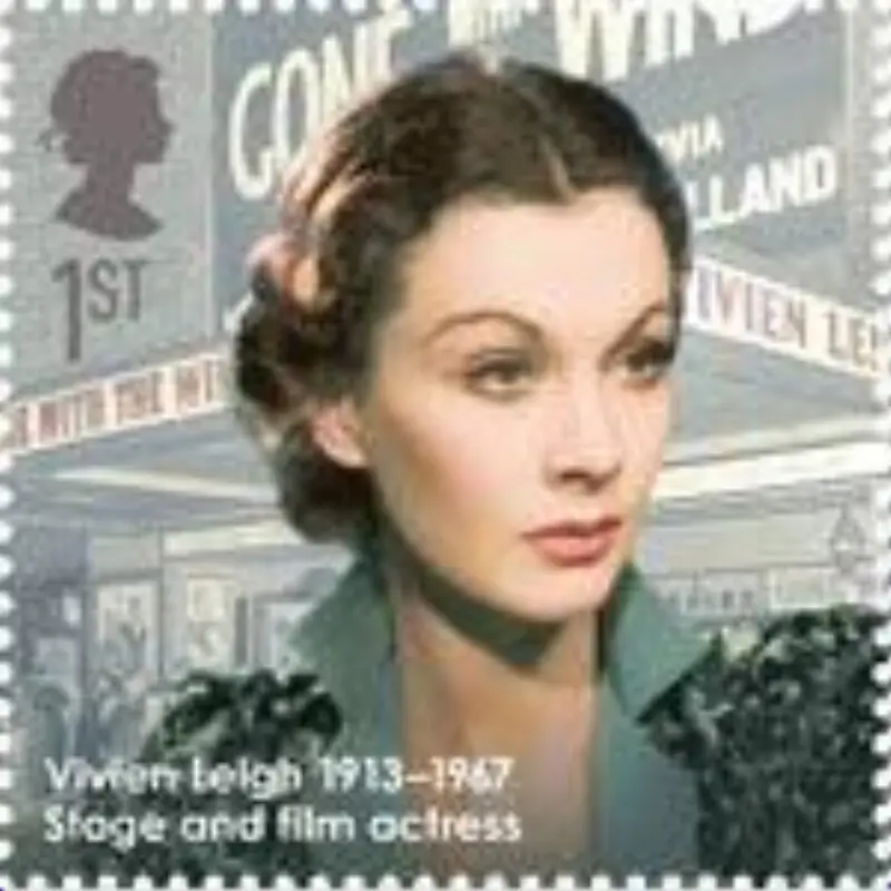 Postage stamp: Postage stamp featuring an image of Vivien Leigh (1913-1967) featuring a photograph by Alexander Stewart, known as Sasha (1892-1953). Issued by the Royal Mail in 2013 — تصویر رکورد موزهٔ ویکتوریا و آلبرت