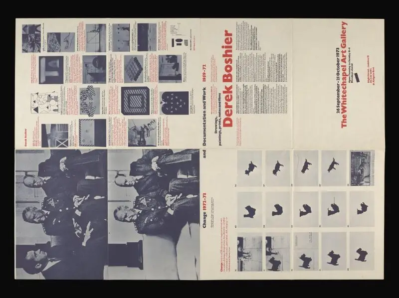 Poster: Derek Boshier. 'Documentation and Work 1959-1972 — تصویر رکورد موزهٔ ویکتوریا و آلبرت