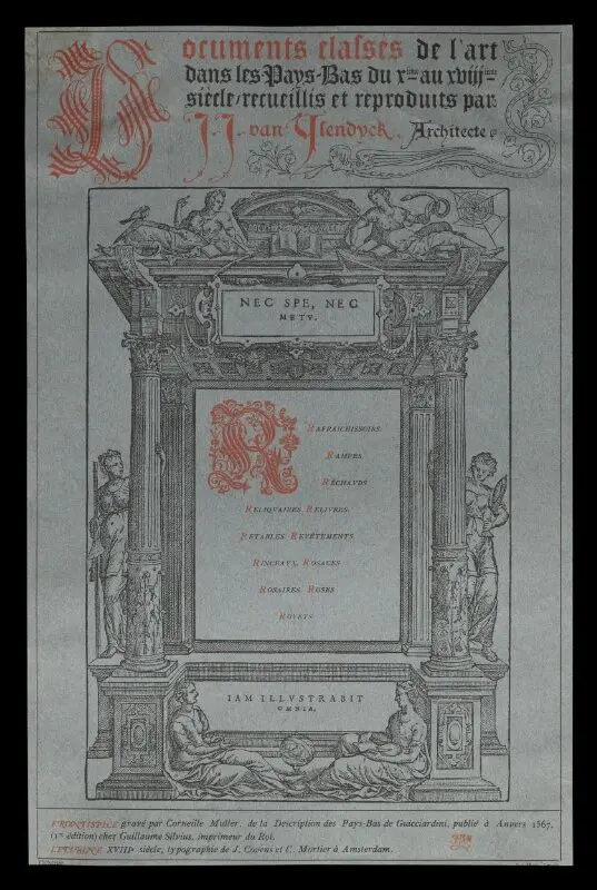 Print: Documents classes de l'art dans les Pays-Bas du Xieme AV XVIIIieme siecle recueillis et reproduits par J. J. Van Ysendyck, Architecte' — تصویر رکورد موزهٔ ویکتوریا و آلبرت
