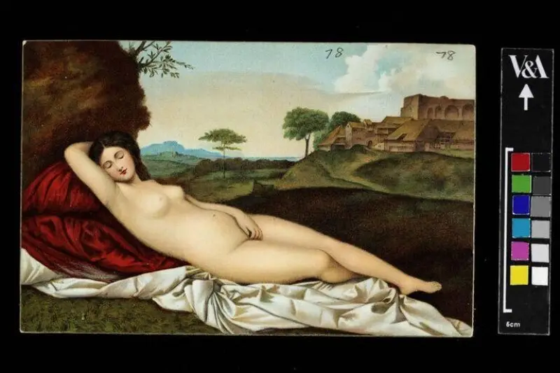 Postcard: 'The Sleeping Venus' — تصویر رکورد موزهٔ ویکتوریا و آلبرت