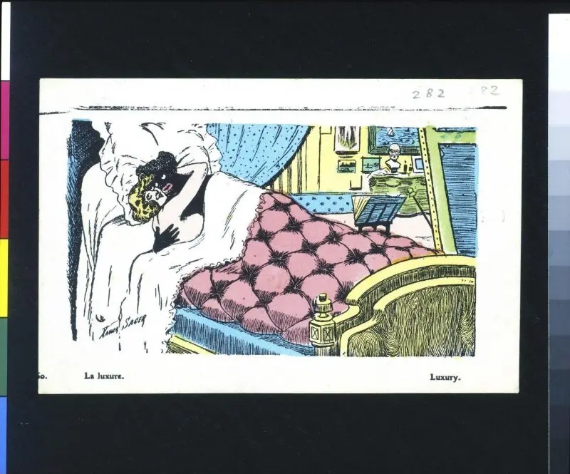 Postcard: La Luxure (Lust) — تصویر رکورد موزهٔ ویکتوریا و آلبرت