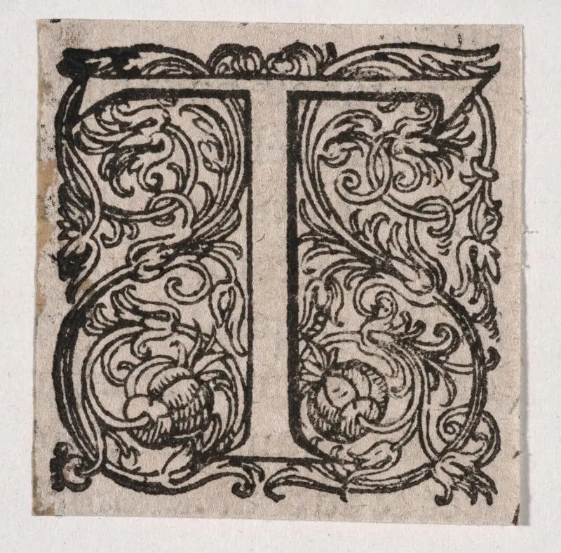 Initial letter — تصویر رکورد موزهٔ ویکتوریا و آلبرت