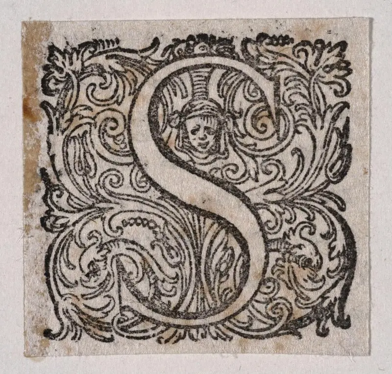 Initial letter — تصویر رکورد موزهٔ ویکتوریا و آلبرت
