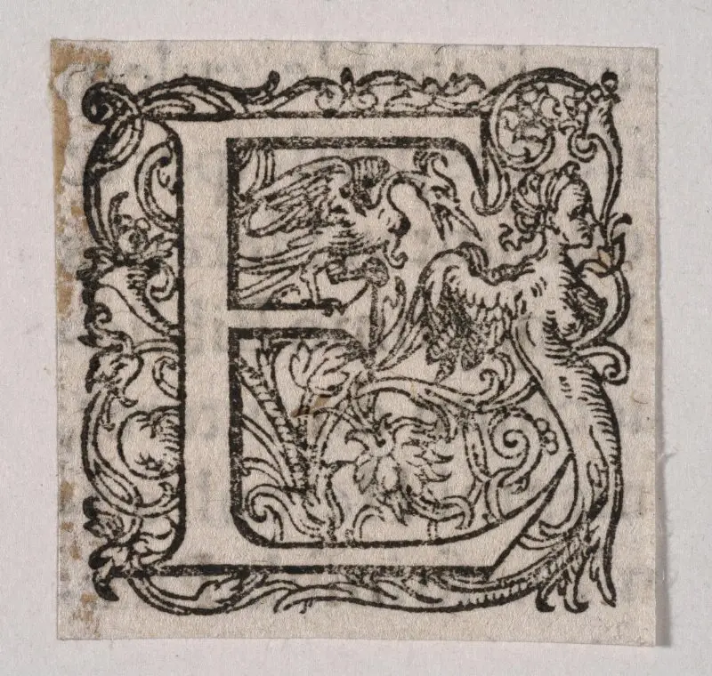 Initial letter — تصویر رکورد موزهٔ ویکتوریا و آلبرت