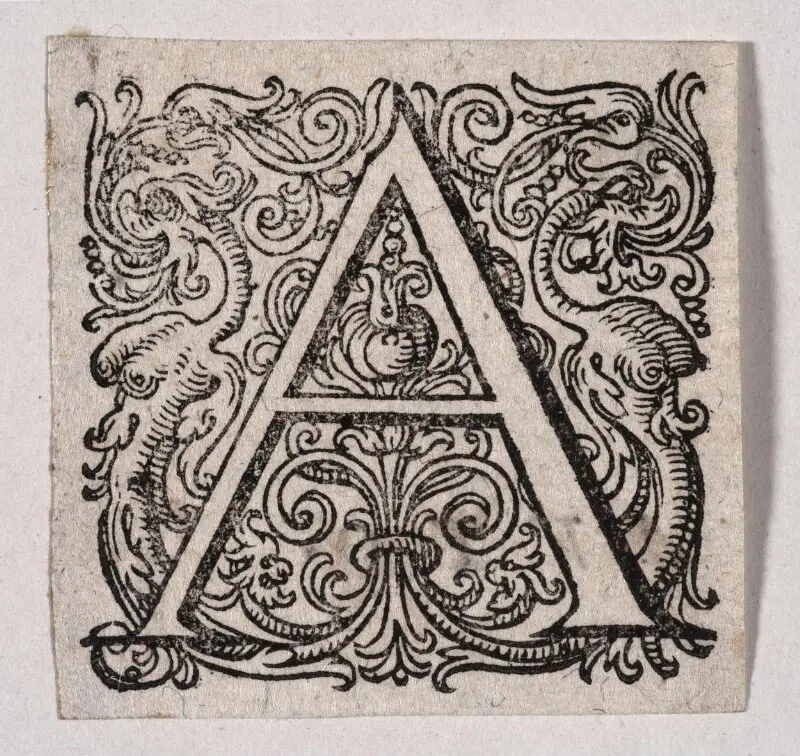 Initial letter — تصویر رکورد موزهٔ ویکتوریا و آلبرت