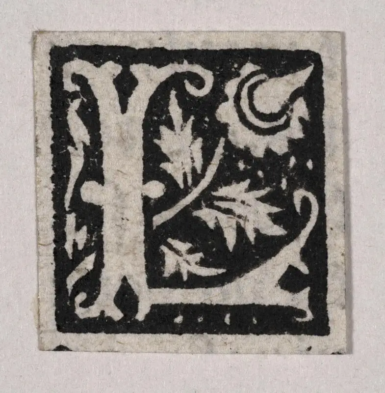 Initial letter — تصویر رکورد موزهٔ ویکتوریا و آلبرت