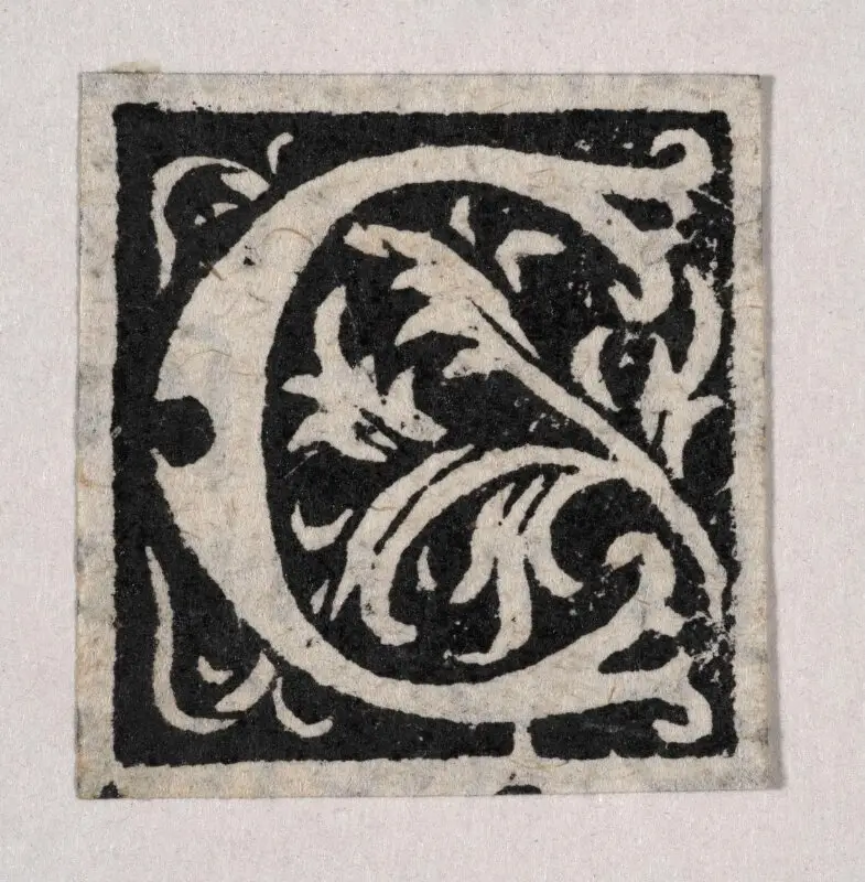 Initial letter — تصویر رکورد موزهٔ ویکتوریا و آلبرت
