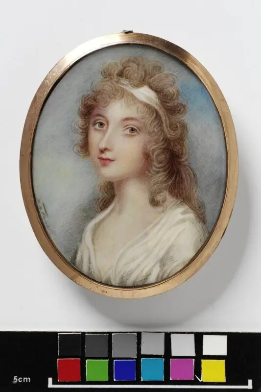 Portrait Miniature: Portrait Miniature of an Unknown Woman — تصویر رکورد موزهٔ ویکتوریا و آلبرت