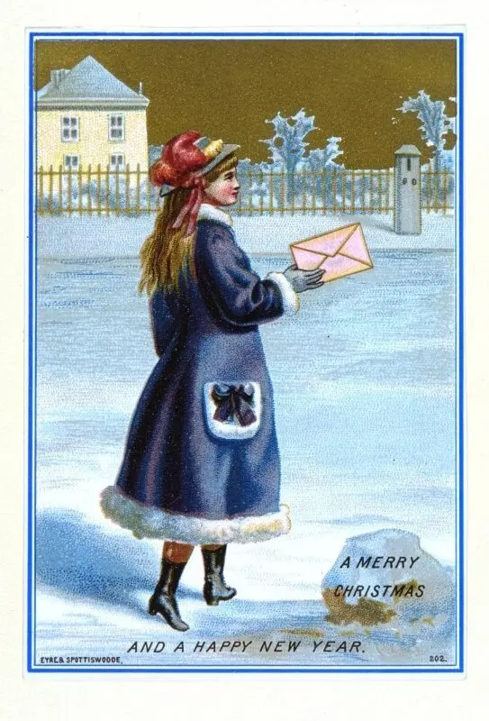 Greeting card: A Merry Christmas and a Happy New Year — تصویر رکورد موزهٔ ویکتوریا و آلبرت