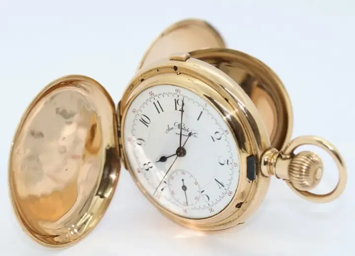 14K Gold American Watch Co. Waltham, Chronograph Repeater – 1895 — عکس ۲ از رکورد آرشیو WatchMuseum
