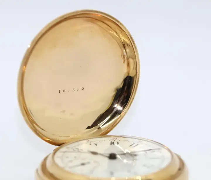 14K Gold American Watch Co. Waltham, Chronograph Repeater – 1895 — عکس ۶ از رکورد آرشیو WatchMuseum