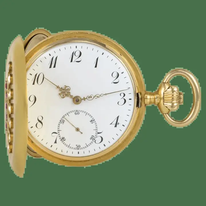 18Kt Yellow Gold Wind Lever Pocket Watch with a Crown Motif – 18th Century — عکس ۱ از رکورد آرشیو WatchMuseum