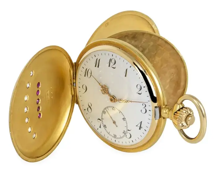 18Kt Yellow Gold Wind Lever Pocket Watch with a Crown Motif – 18th Century — عکس ۲ از رکورد آرشیو WatchMuseum