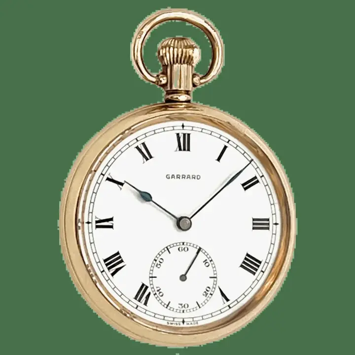 9 Carat Solid Gold Pocket Watch by Garrard – 1965 — عکس ۱ از رکورد آرشیو WatchMuseum