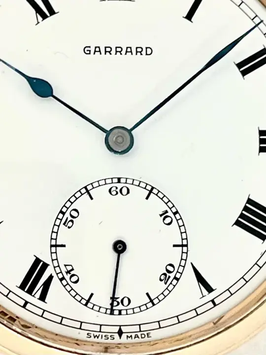 9 Carat Solid Gold Pocket Watch by Garrard – 1965 — عکس ۳ از رکورد آرشیو WatchMuseum