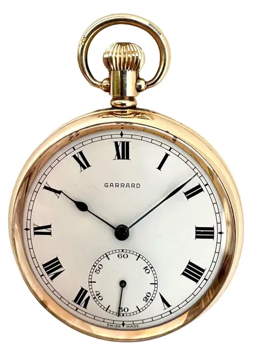 9 Carat Solid Gold Pocket Watch by Garrard – 1965 — عکس ۵ از رکورد آرشیو WatchMuseum