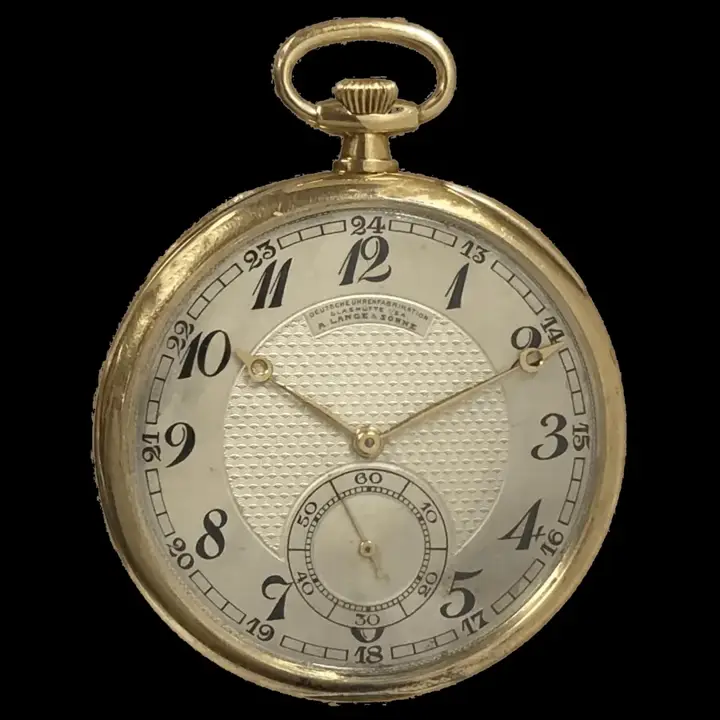A. Lange & Sohne Glashutte Yellow Gold Pocket Watch – 1920s — عکس ۱ از رکورد آرشیو WatchMuseum