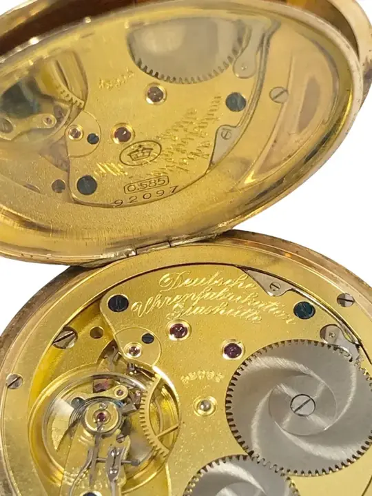 A. Lange & Sohne Glashutte Yellow Gold Pocket Watch – 1920s — عکس ۸ از رکورد آرشیو WatchMuseum