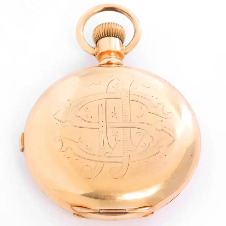 Agassiz Chronograph 14K Yellow Gold Pocket Watch – 20th Century — عکس ۲ از رکورد آرشیو WatchMuseum