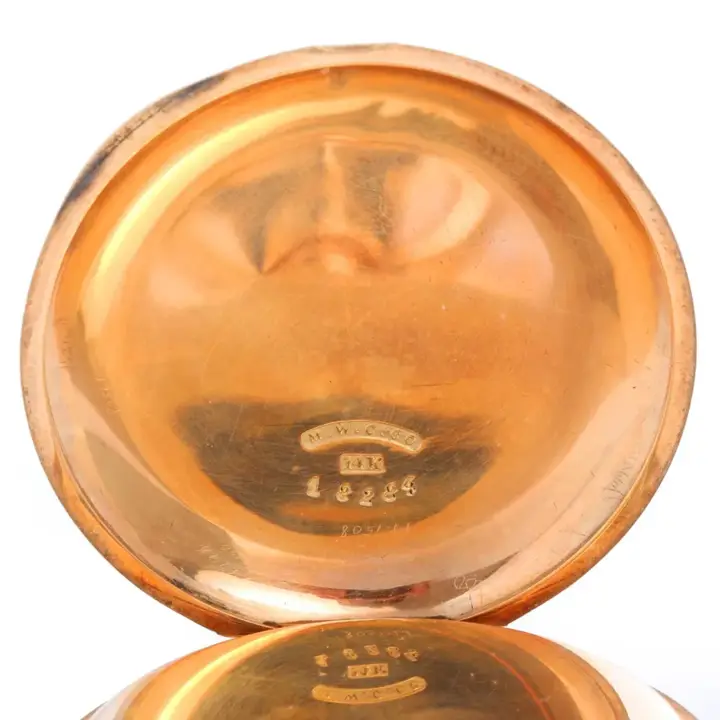Agassiz Chronograph 14K Yellow Gold Pocket Watch – 20th Century — عکس ۷ از رکورد آرشیو WatchMuseum