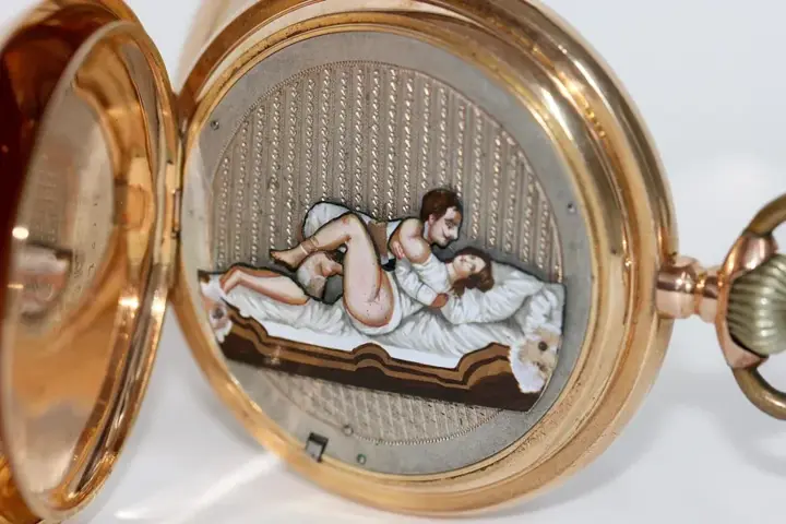 Alfred Lugrin rose gold Minute Repeating Erotic Automaton – 1890 — عکس ۶ از رکورد آرشیو WatchMuseum
