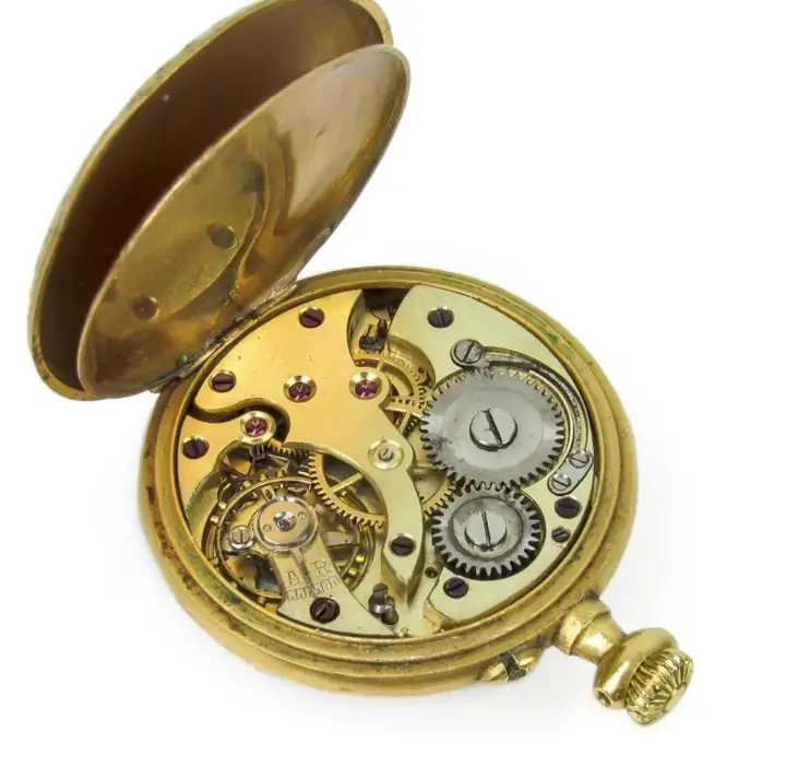 18K French Pocket Watch with Bowl of Hygieia – 1915 — عکس ۵ از رکورد آرشیو WatchMuseum