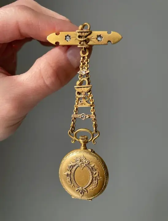 18K French Pocket Watch with Bowl of Hygieia – 1915 — عکس ۶ از رکورد آرشیو WatchMuseum