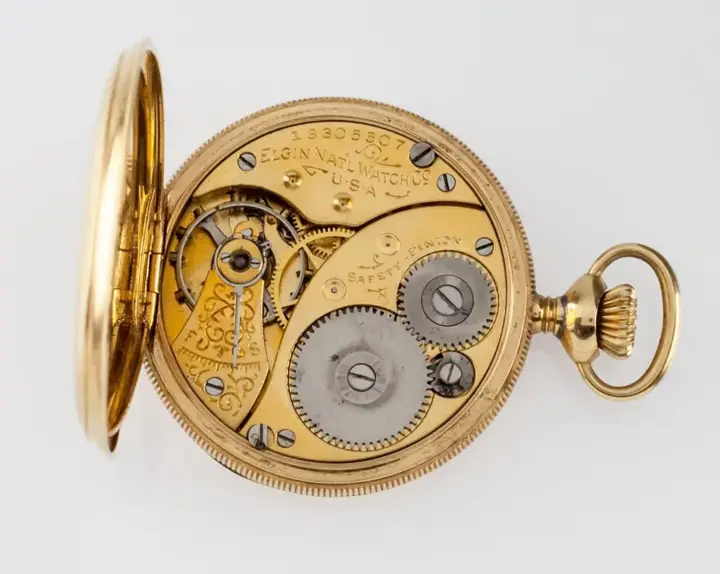 Elgin 18K Yellow Gold Pocket Watch – 1908 — عکس ۵ از رکورد آرشیو WatchMuseum