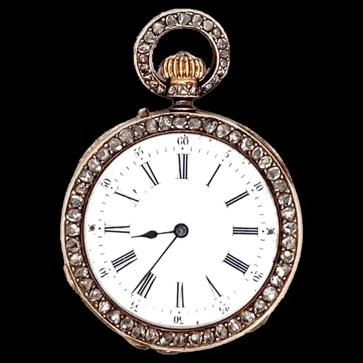 Antique Ruby Diamond Pendant Watch – 1880 — عکس ۱ از رکورد آرشیو WatchMuseum