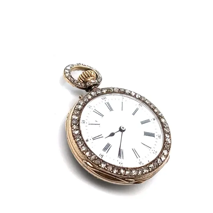 Antique Ruby Diamond Pendant Watch – 1880 — عکس ۵ از رکورد آرشیو WatchMuseum