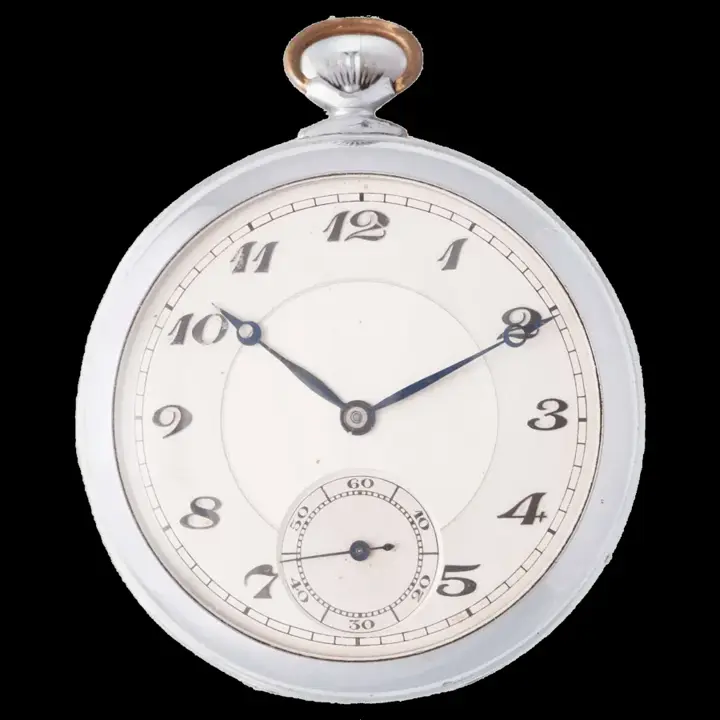 Antique Steel Pocket Watch – Early 20th Century — عکس ۱ از رکورد آرشیو WatchMuseum