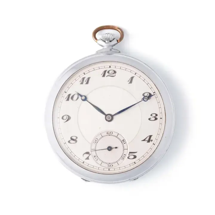 Antique Steel Pocket Watch – Early 20th Century — عکس ۴ از رکورد آرشیو WatchMuseum
