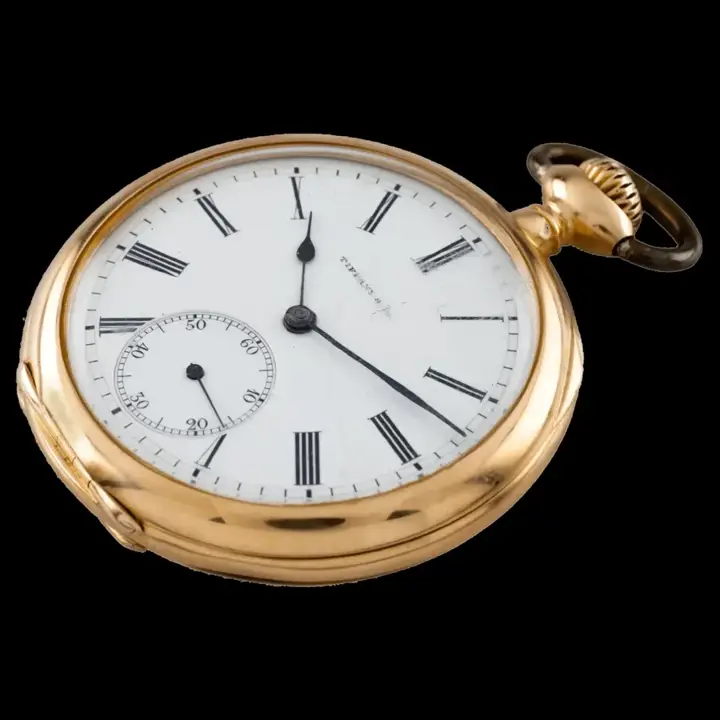 Tiffany & Co. 18k Yellow Gold Pocket Watch, Size 8 – 1900s — عکس ۱ از رکورد آرشیو WatchMuseum