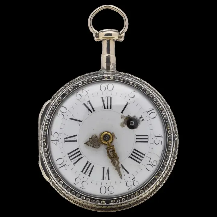 Verge Fusee Key wind 18kt gold and Silver pocket watch – 18th Century — عکس ۱ از رکورد آرشیو WatchMuseum